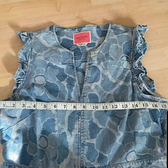 Kate Spade abstract peony denim dress - Picture 5 of 10